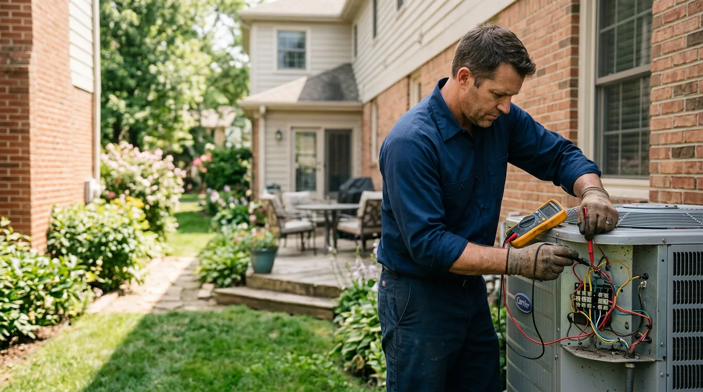 HVAC technician working near Tioga, ND